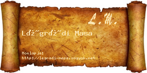 Légrádi Masa névjegykártya